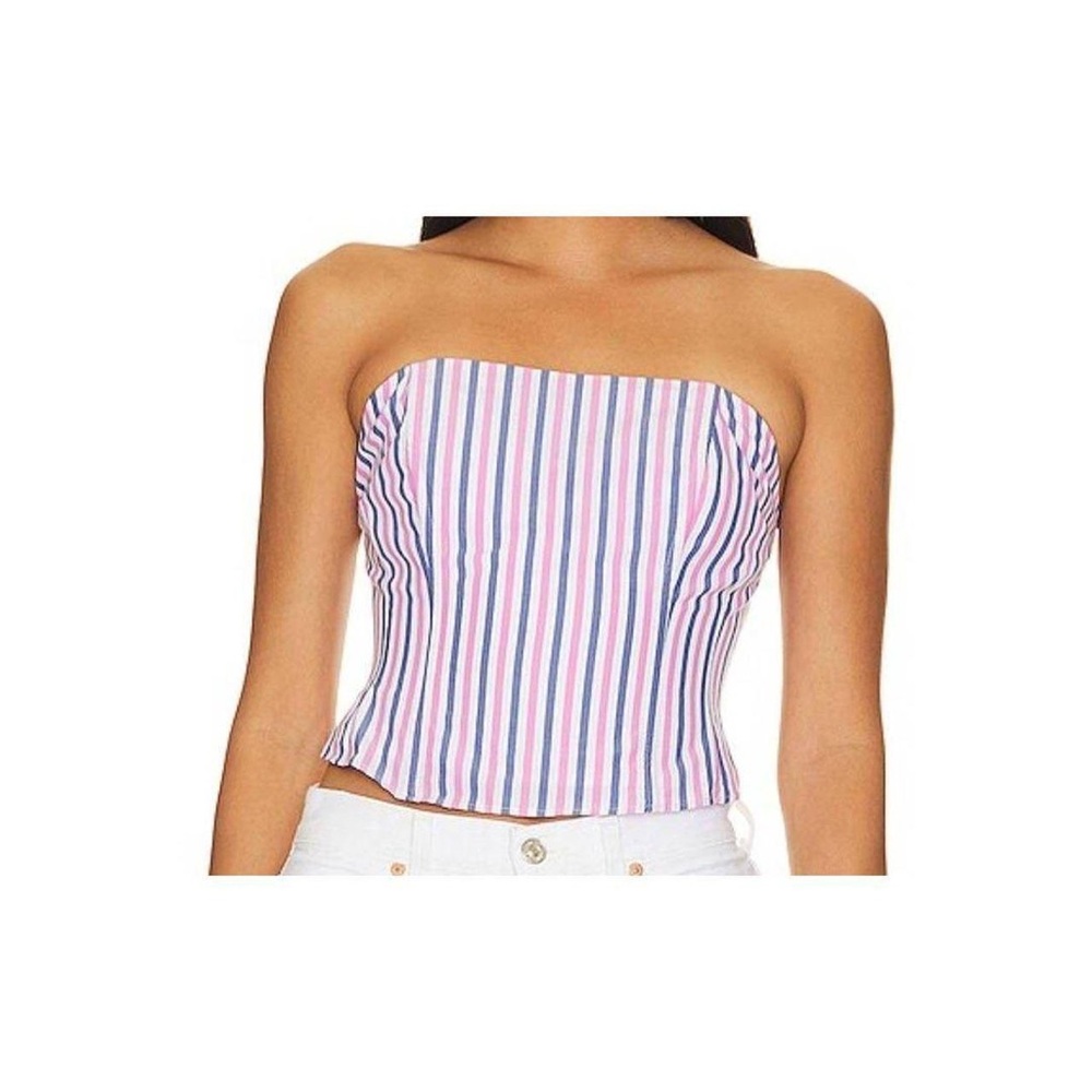 Favorite Daughter Striped Strapless Top